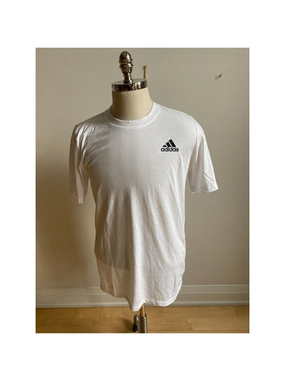 Adidas BNWOT Men logo white TShirt aeroready